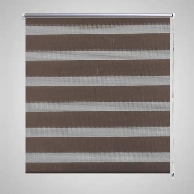 Jaluzea tip zebra, 100 x 175 cm, cafeniu