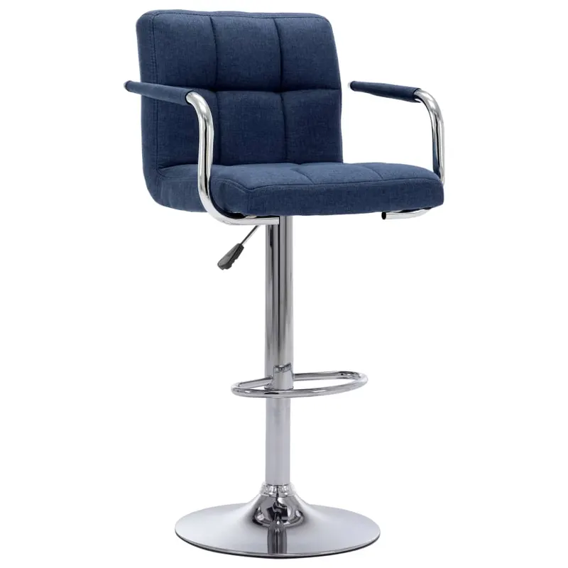 scaun de bar, albastru, material textil