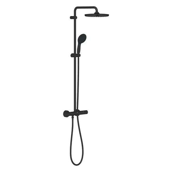 Sistem de dus Grohe 266702431, 250 mm, 1 bar, 110 mm, 1.75 m, 1132 mm, 412 mm, 1 functii palarie dus, Negru