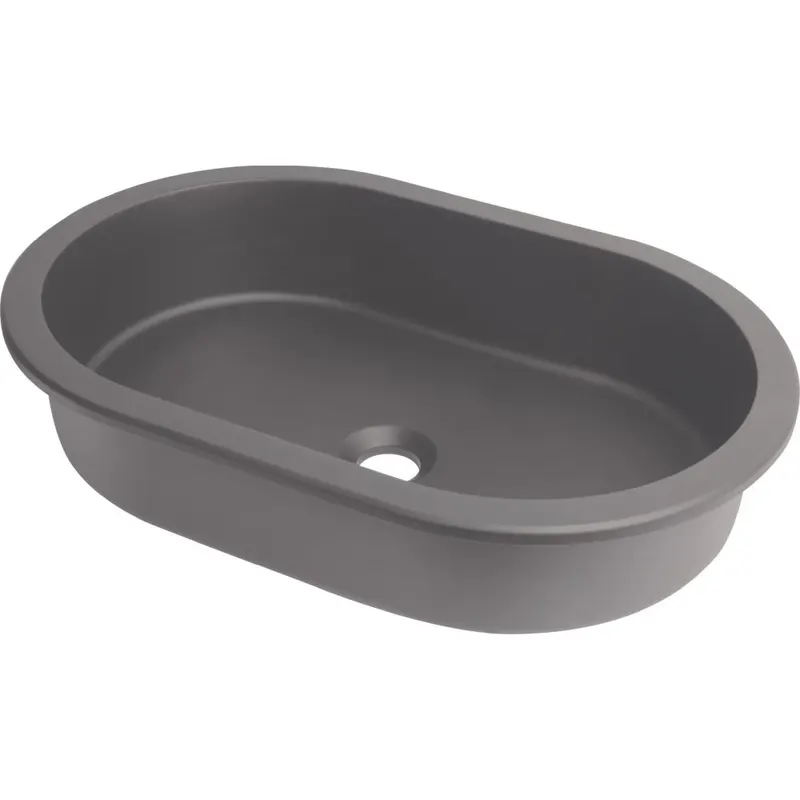 Lavoar incastrat compozit antracit Deante Silia, oval, 59 cm