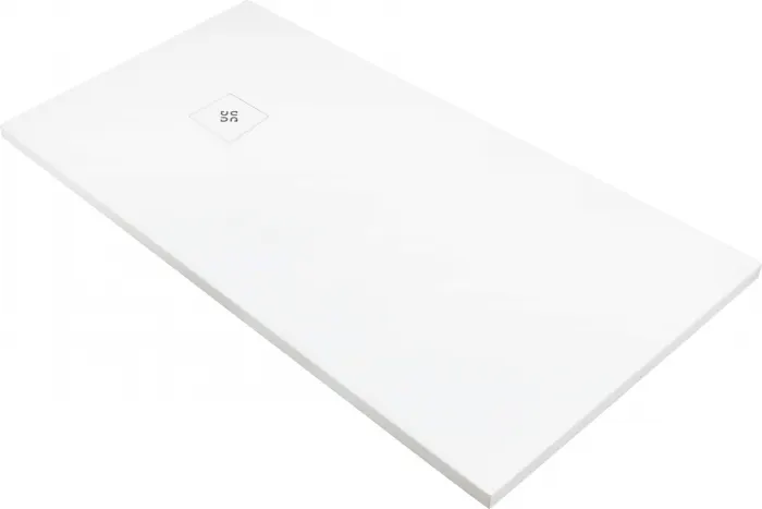 Cadita de dus dreptunghiulara, acril, slim, alb, 160x80x4 cm, Deante Silia