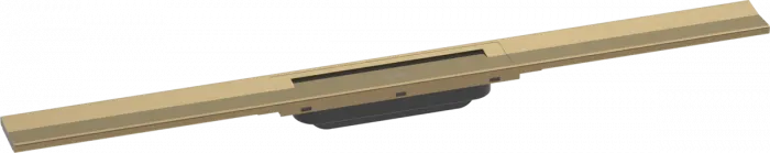 Rigola liniara de dus cu gratar din inox 800 mm, optiune scurtare, bronz periat, Hansgrohe RainDrain Flex