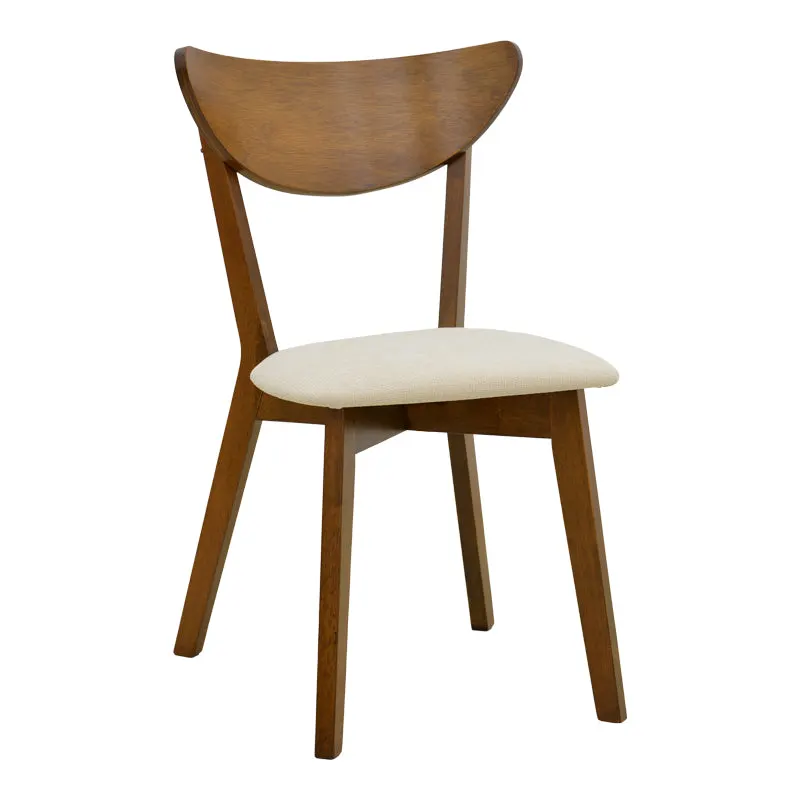 Scaun Canon, Lemn masiv și tapițerie, Diverse culori, 43x43x79 cm - Crem