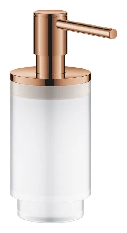 Dozator sapun Grohe 41028DA0, Selection, pe suport, 130 mm, sticla metal, lucios, cupru