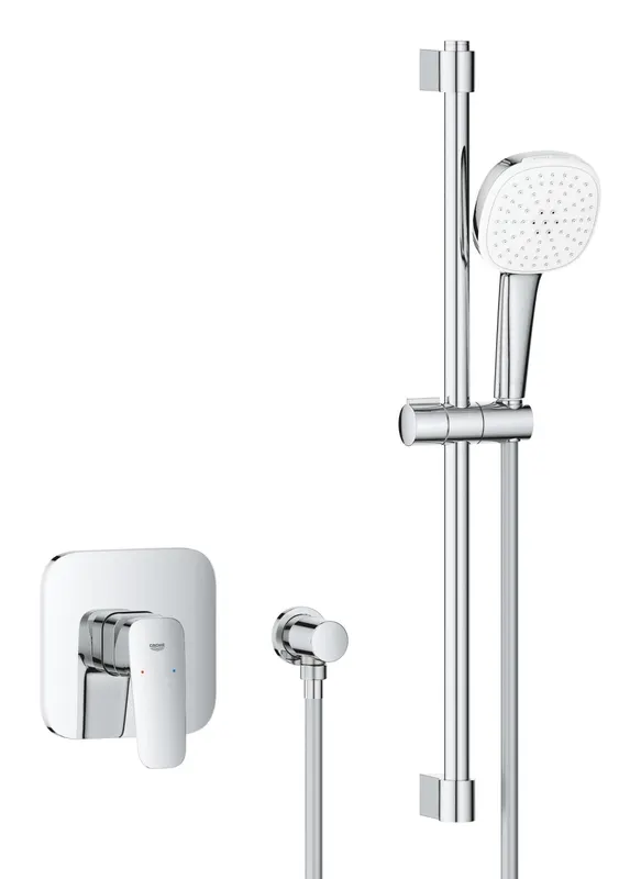 Baterie dus Grohe 1053350000, 0.8 bar, 146 mm, 158 mm, 110 mm, 1.75 m, 600 mm, 2 orificii instalare, Crom