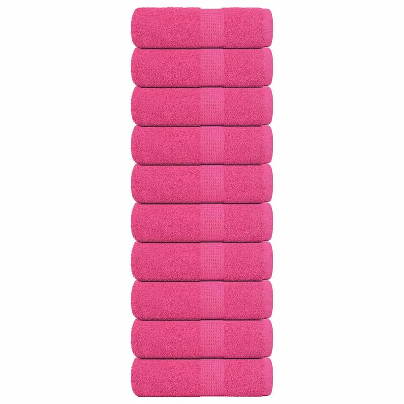 Prosoape de baie, frogn, 10 buc., roz, 30x30 cm, 360 g/m2