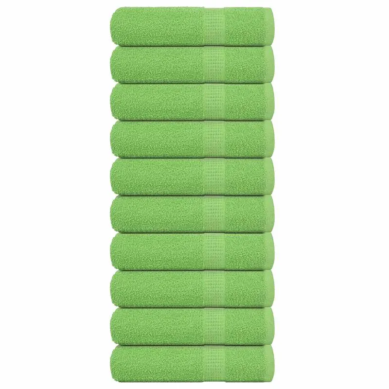 Prosoape de maini, frogn, 10 buc., verde mar, 50x100 cm, 360 g/m2