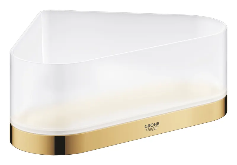 Raft Grohe 41038GL0, colt Selection, tip instalare pe colt, numar orificii instalare 2, elemente fixare ascunse, auriu