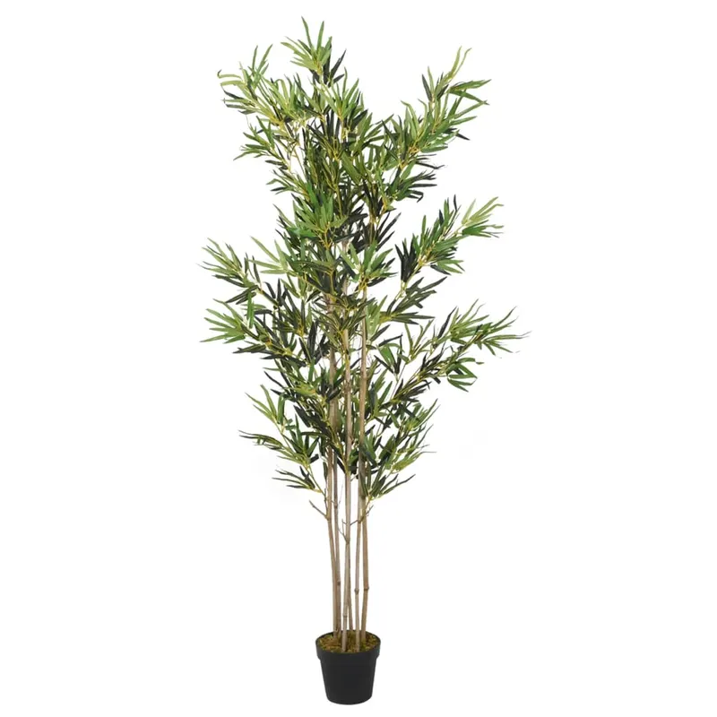 arbore din bambus artificial 1380 de frunze 200 cm verde