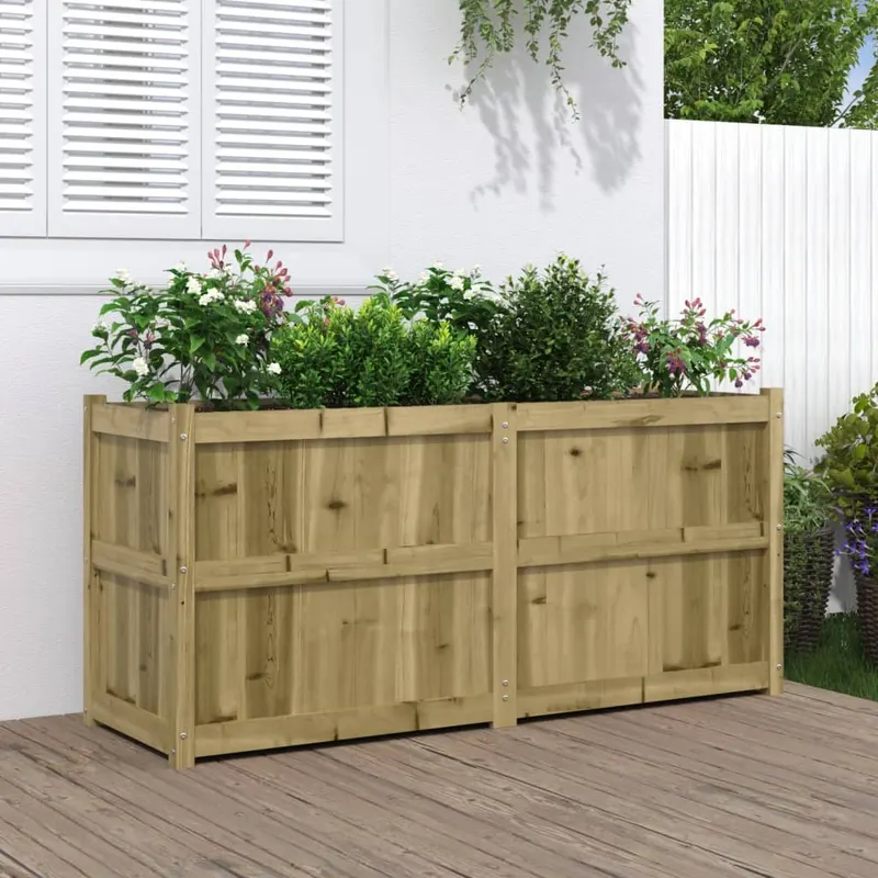 jardiniera de gradina, 150x50x70 cm, lemn de pin impregnat