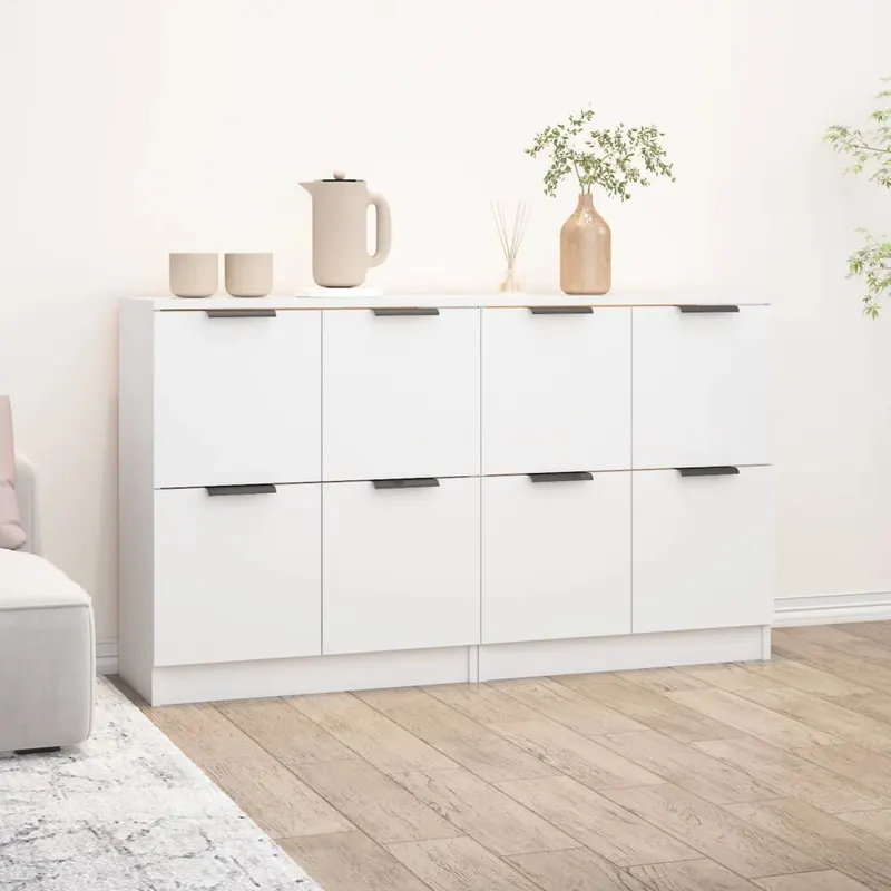 servante, 2 piese, alb, 60x30x70 cm, lemn prelucrat