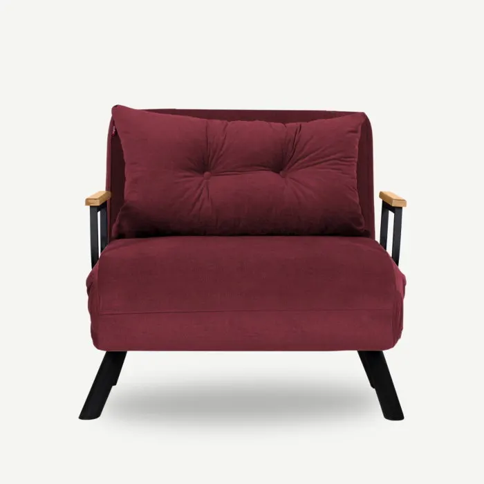 Fotoliu extensibil SANDO, bordo, 67x78x78 cm