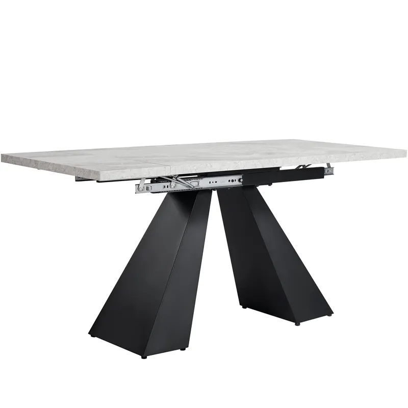 Masă de luat extensibilă, Negru+Gri