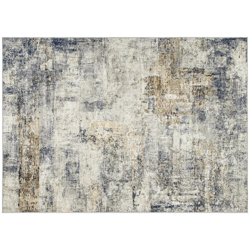 HOMCOM Covor de living, poliester, model artistic modern, lavabil, gri