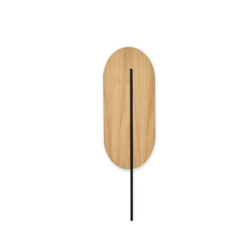 Aplică de perete ROVNIR WOOD - Stejar / negru