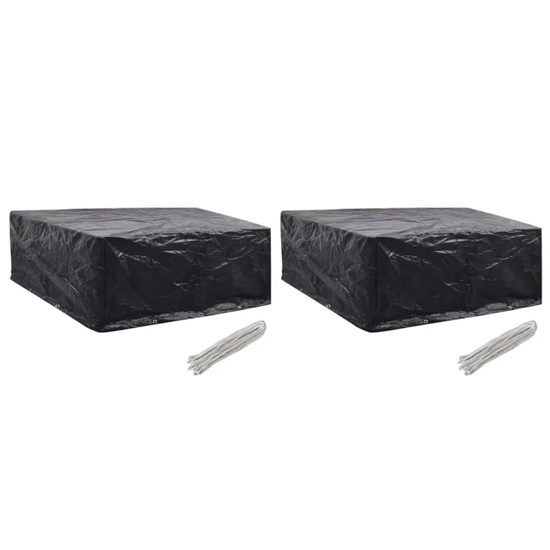 huse mobilier gradina, 2 buc., 260 x 260 x 90 cm, 10 ocheti