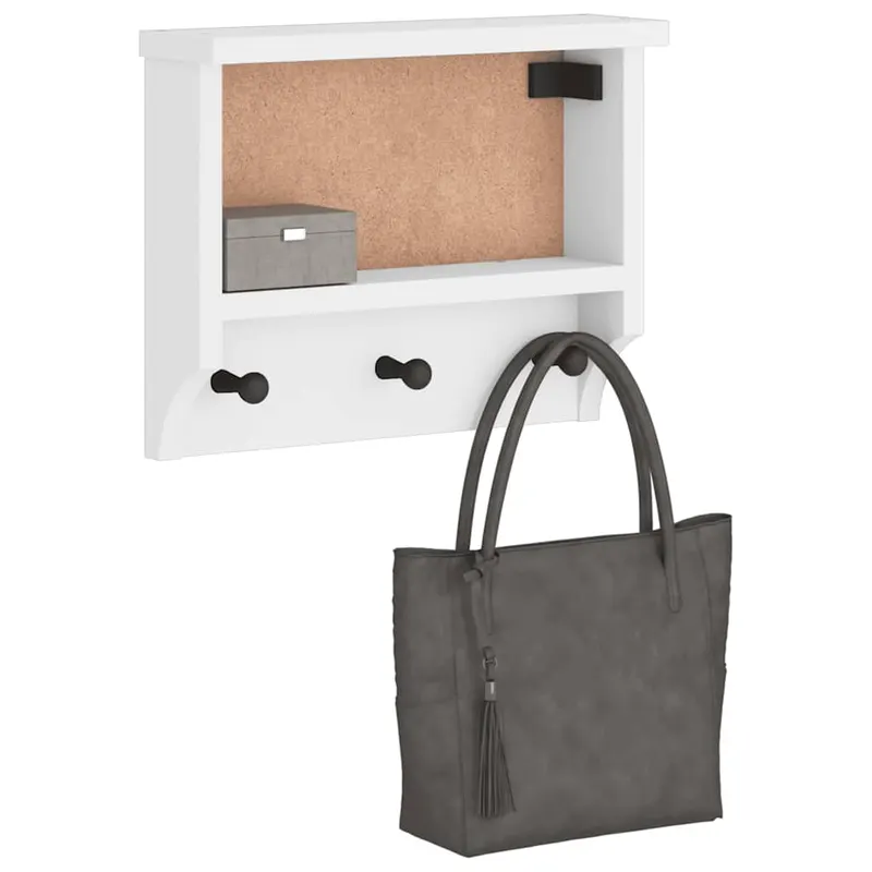 suport pentru haine sandnes alb 45x12x35 cm lemn masiv de pin