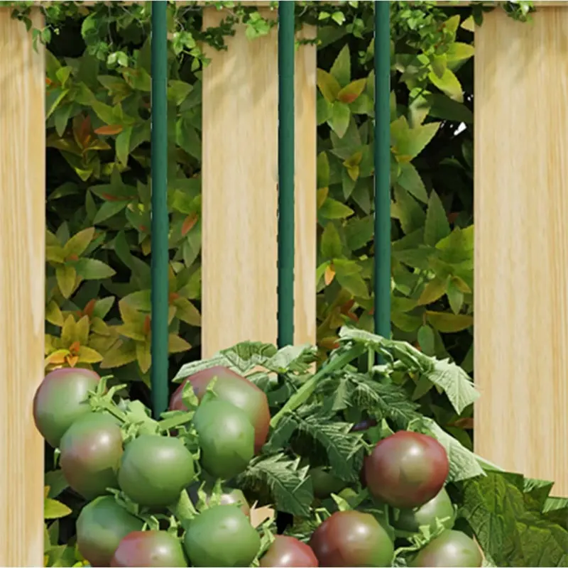 tarusi pentru plante de gradina, 30 buc., verde, 115 cm, otel