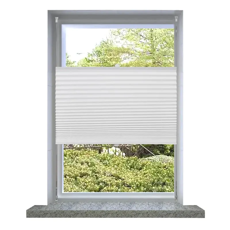 Jaluzea plisse, alb, 50x150 cm, pliuri