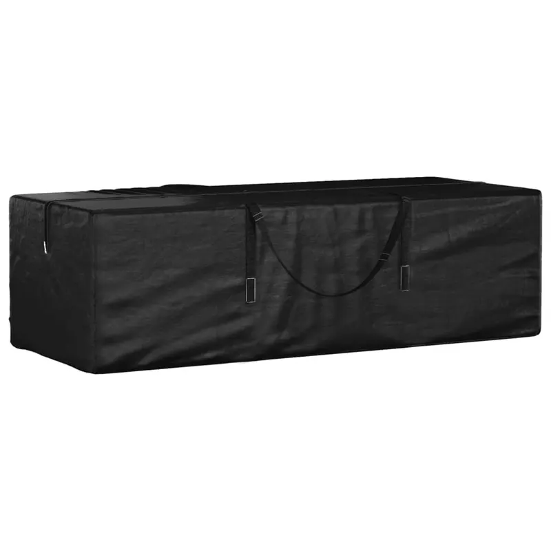 geanta depozitare perne gradina, negru 135x40x55 cm polietilena
