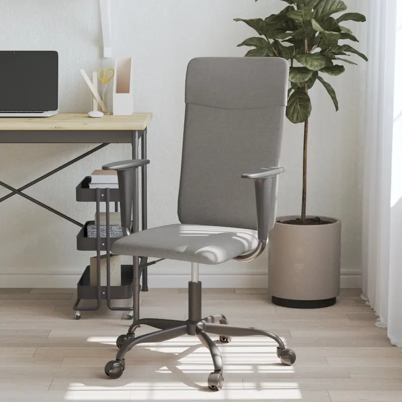 scaun de birou reglabil in inaltime, gri inchis, textil