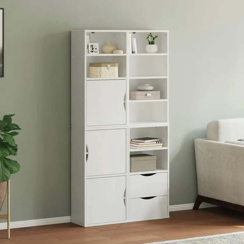 dulapuri laterale 4 buc odda alb 40x24x79 cm lemn masiv de pin