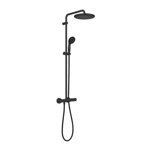 Sistem de dus Grohe 266772431, 250 mm, 1 bar, 110 mm, 1.75 m, 1132 mm, 412 mm, 1 functii palarie dus, Negru