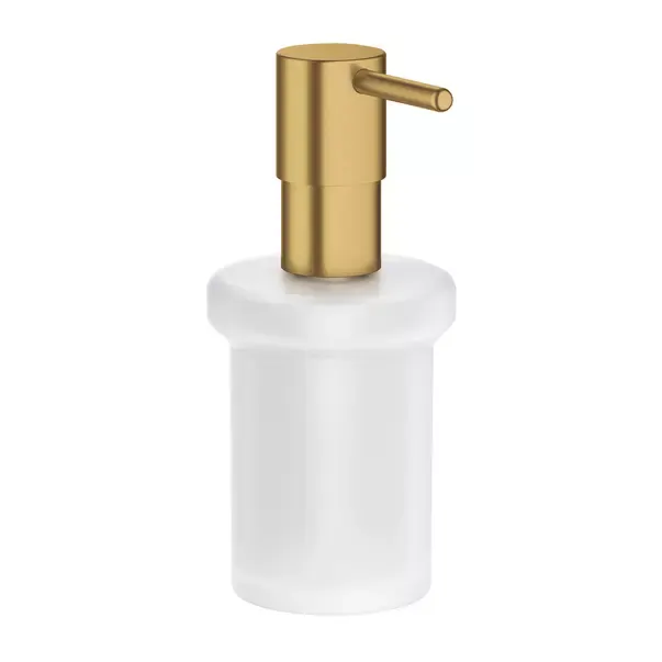Dozator sapun Grohe 40394GN1, Essentials, 160 ml, sticla, metal, mat, auriu