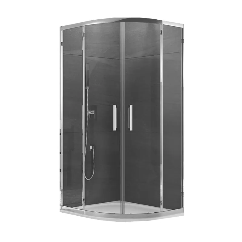 Cabina de dus Sanswiss Ocelia, semirotunda 90x90 cm, sticla securizata, protectie Aquaperle, crom lucios