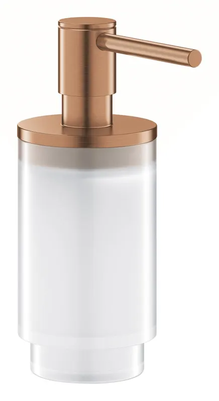 Dozator sapun Grohe 41028DL0, Selection, pe suport, 130 mm, sticla metal, mat, cupru