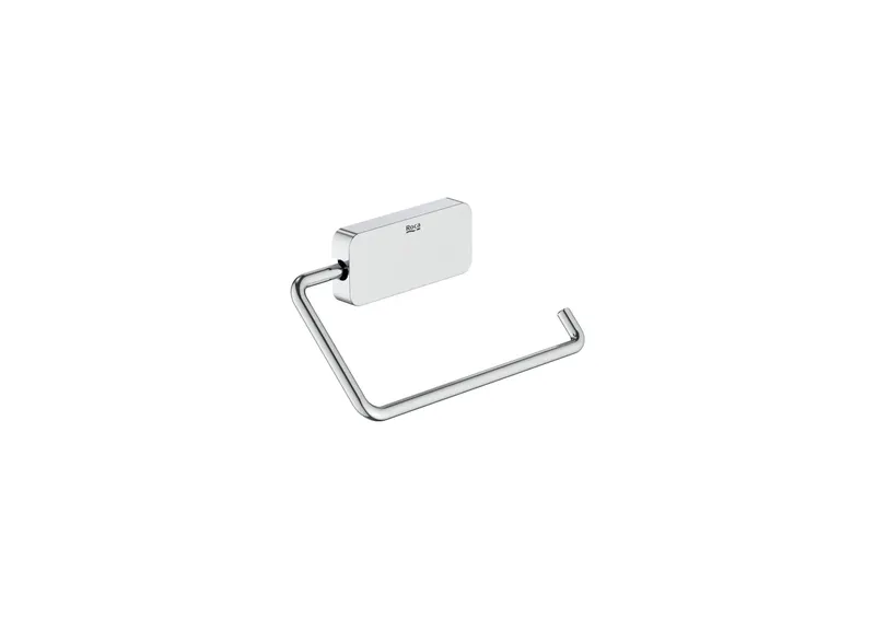 Suport hartie igienica Roca A817732C00, 131 mm, 55 mm, 1 role hartie, 2 orificii instalare, pivotanta, Crom