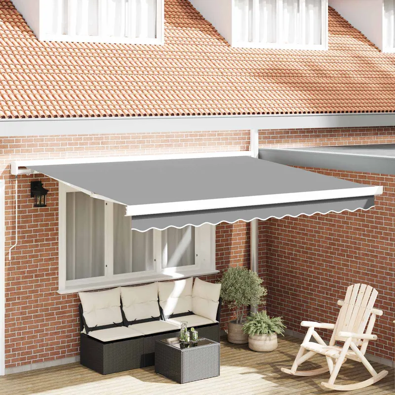 cadru de copertina manuala 3,5 x 2,5 m alb