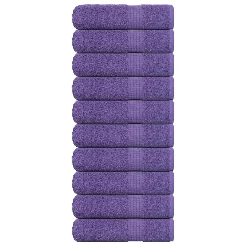 Prosoape de maini, frogn, 10 buc., violet, 50x100 cm, 360 g/m2