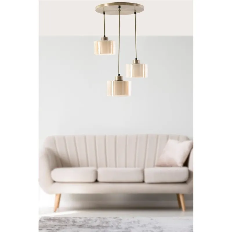 Lustra Yeni Chandelier, Cupru, 30x30x70 cm - Cupru