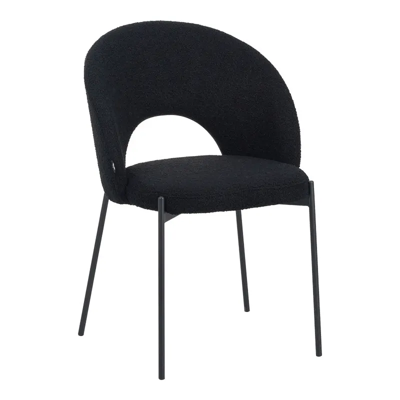 Scaun Masebo de la, Alb - Negru, 68x66x82 cm - Negru