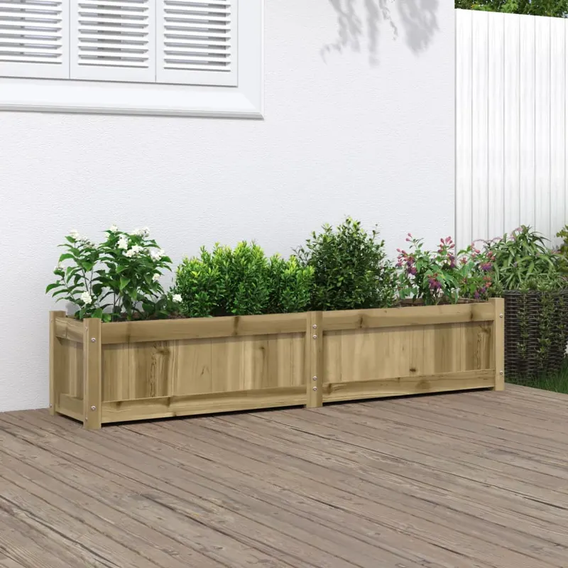 jardiniera de gradina, 150x31x31 cm, lemn de pin tratat