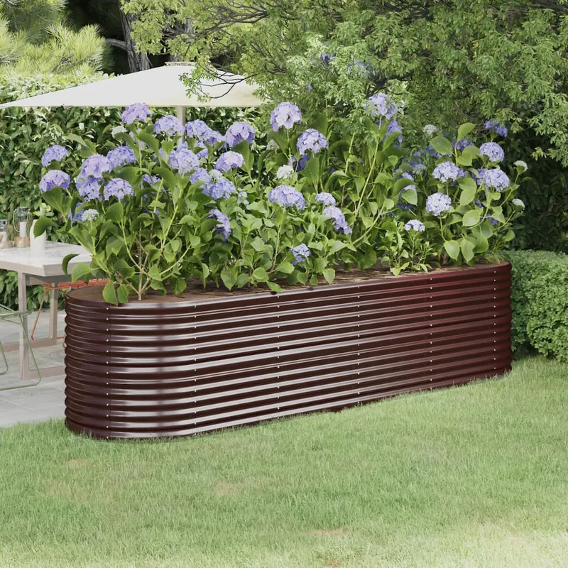 strat inaltat gradina 296x80x68 cm otel vopsit electrostatic