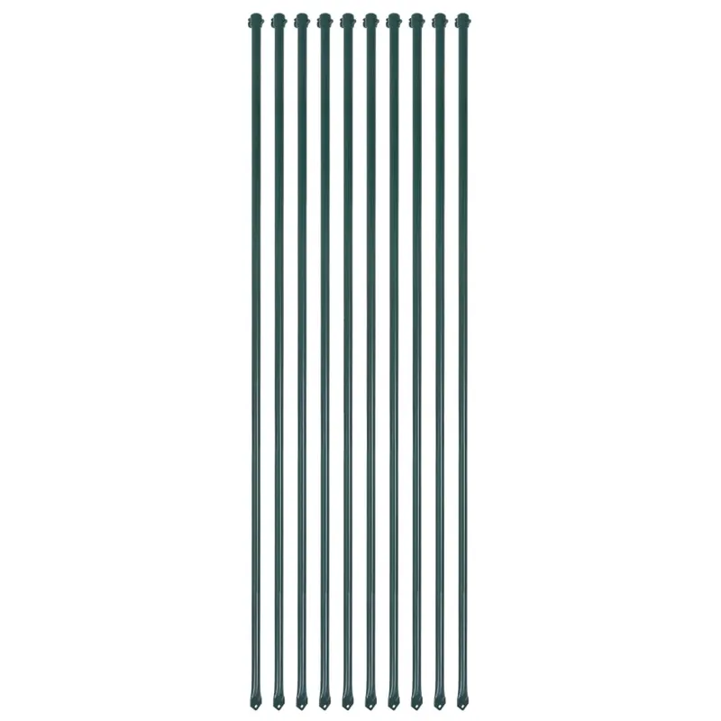tarusi gradina, 10 buc, 1,5 m, metal, verde