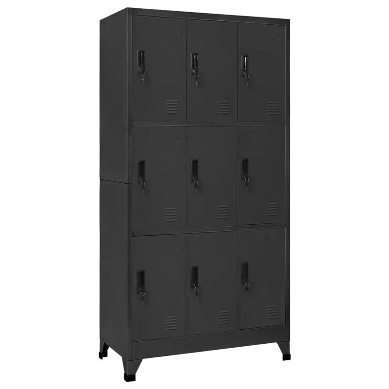 fiset, antracit, 90x45x180 cm, otel