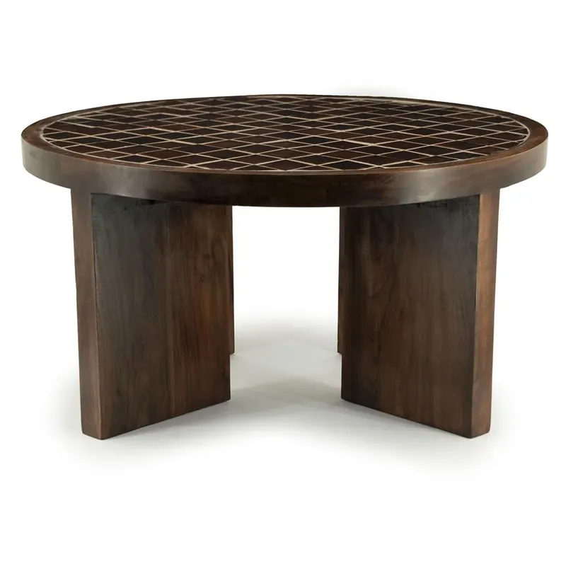 Masuta de cafea TARLO Ø70 x 35 CM - Maro