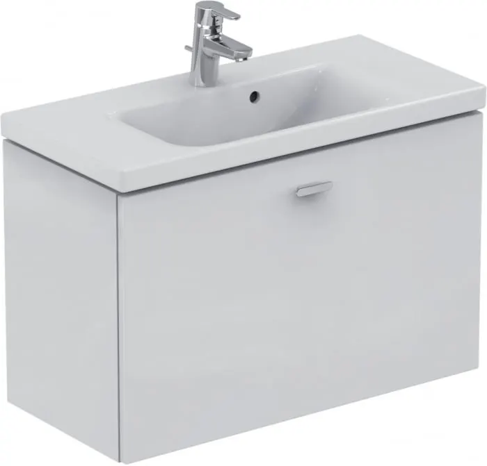 Dulap baie suspendat 59x37 cm, cu sertar, pentru lavoar, alb lucios, Ideal Standard Connect Space