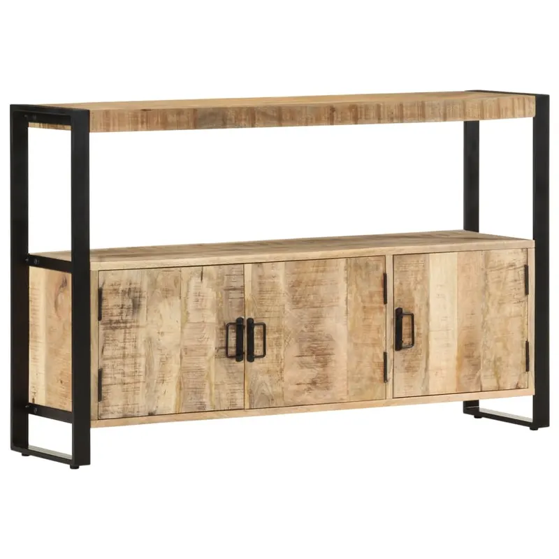 dulap lateral, 120 x 30 x 75 cm, lemn masiv de mango