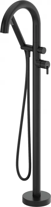 Baterie pentru cada freestanding, negru, cu set de dus, Deante Silia