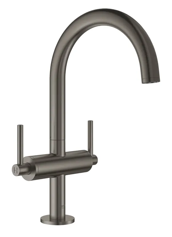 Baterie lavoar Grohe 21022AL3, Atrio, 3 8 , L, 303 mm, ventil, mat, grafit