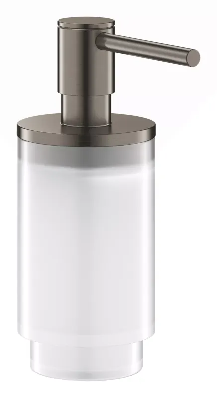 Dozator sapun Grohe Selection, pe suport, 130 mm, sticla metal, mat, grafit, 41028AL0