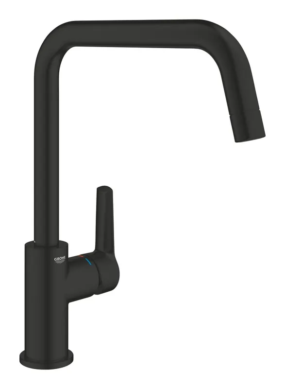 Baterie bucatarie Grohe 304702430, 1 bar, 310 mm, 228 mm, 1 orificii instalare, 1 sprayuri, 180 unghi pivotare, Negru