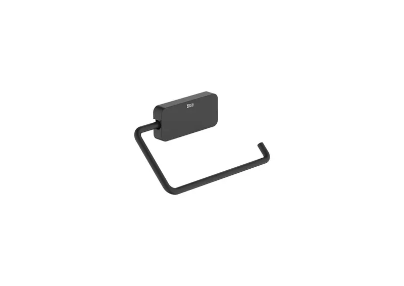Suport hartie igienica Roca A817732NB0, 131 mm, 55 mm, 1 role hartie, 2 orificii instalare, pivotanta, Negru