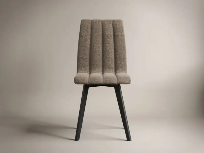 Scaun Karma Tapitat Cappuccino Negru — imaginea 3