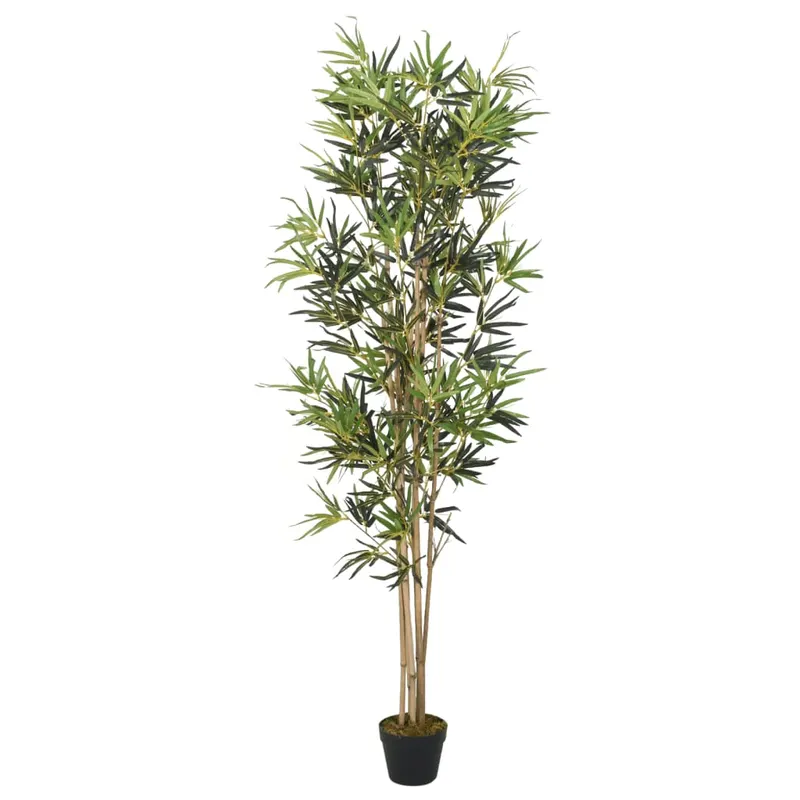 arbore din bambus artificial 1104 de frunze 180 cm verde