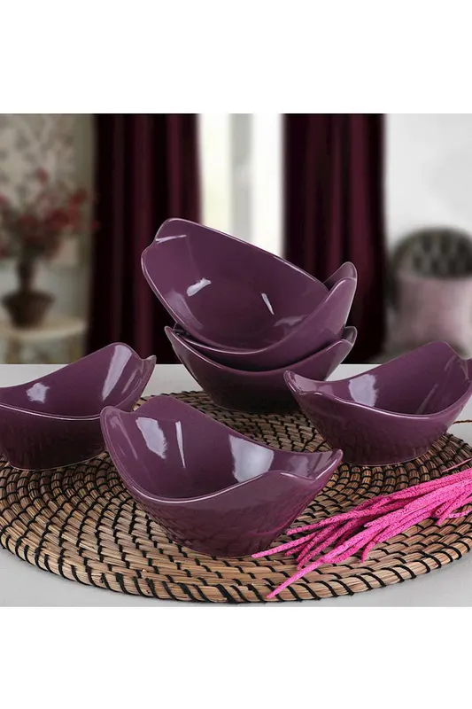 Set boluri Purple Sera, 6 Piese, Violet, 40x18x21 cm - Multicolor